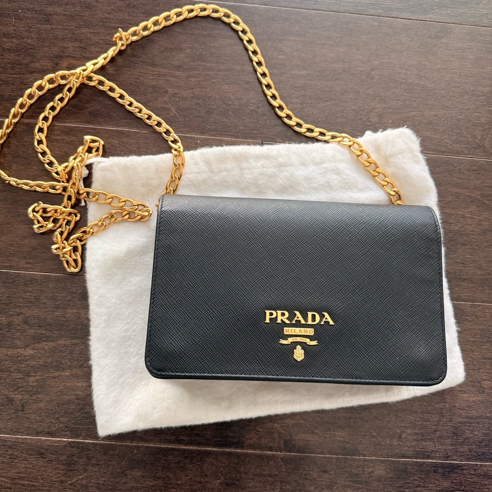Prada Classic Black Crossbody Saffiano Mini Bag